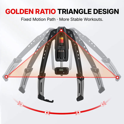 Hydraulic arm strength trainer with counter, resistance adjustable from 22 to 440 pounds.